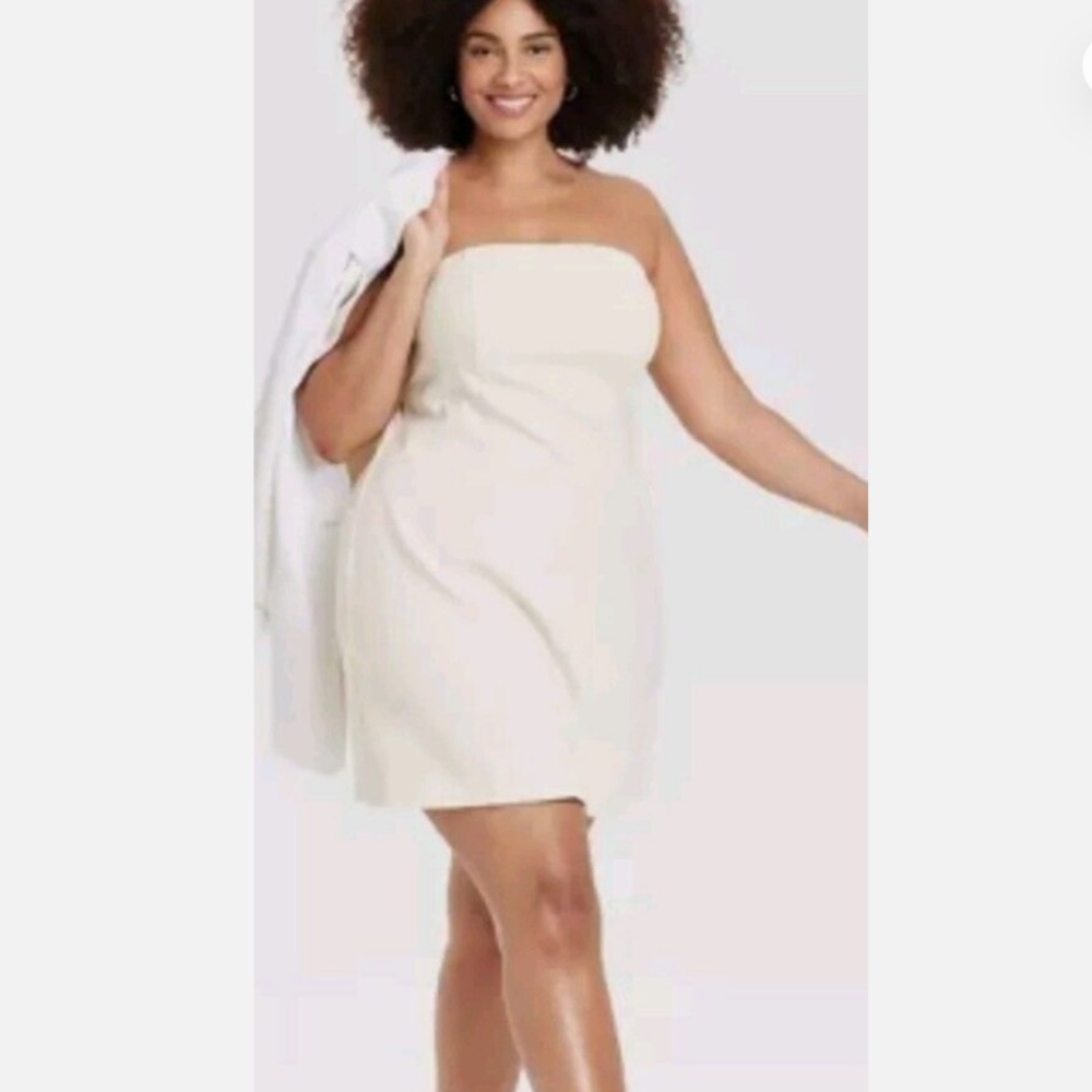 A New Day A Line Mini Dress Strapless
